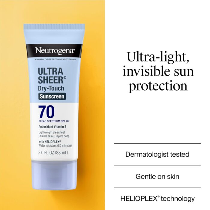 Neutrogena Ultra Sheer Dry-Touch Broad Spectrum SPF 70 Sunscreen - Image 2
