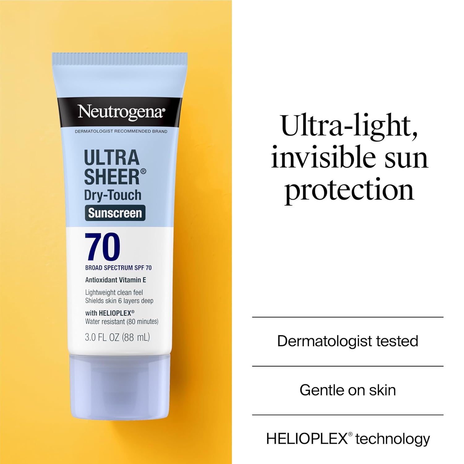Neutrogena Ultra Sheer Dry-Touch Broad Spectrum SPF 70 Sunscreen - Image 2