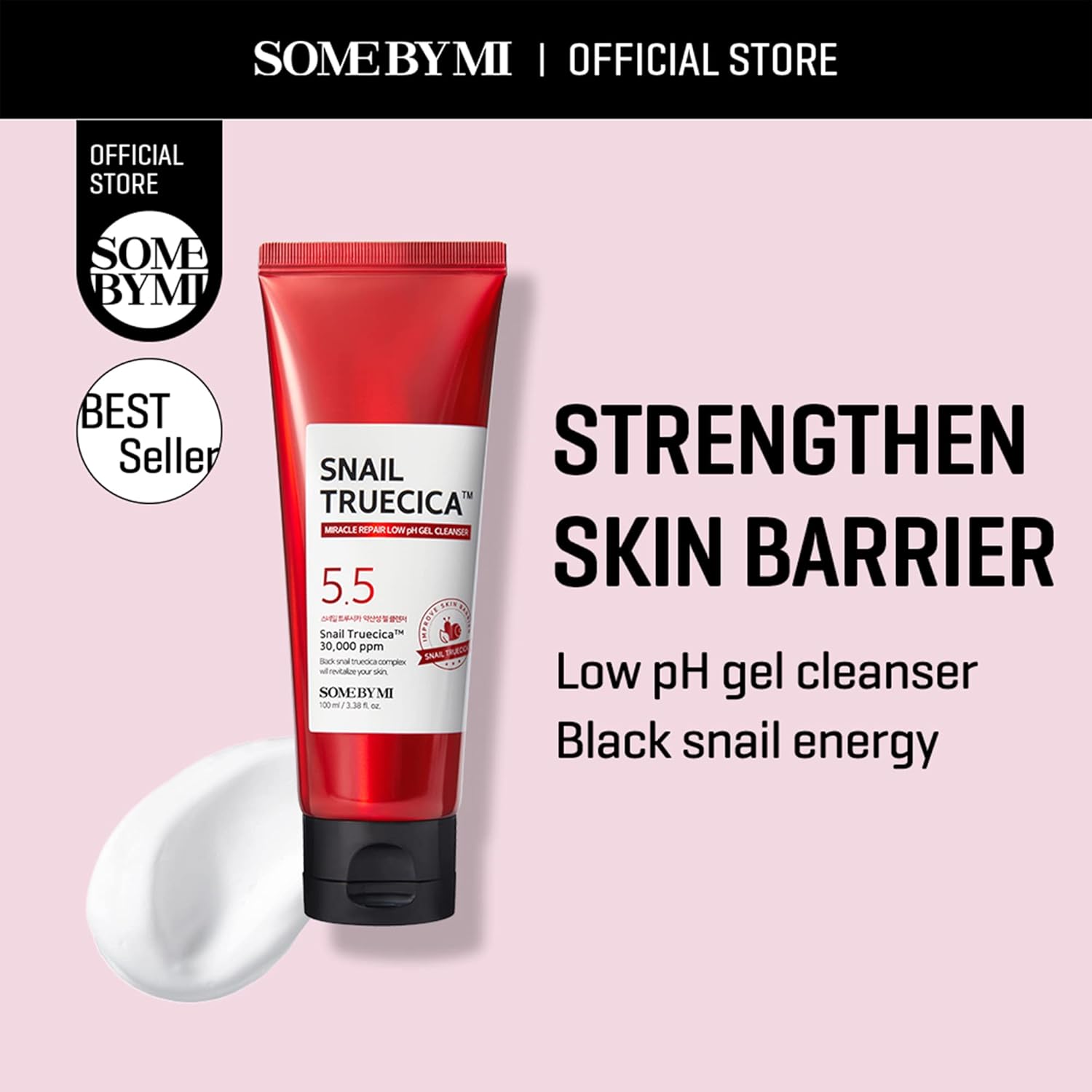 Some By Mi Snail Truecica Miracle repair Low pH Gel Cleanser - Image 7